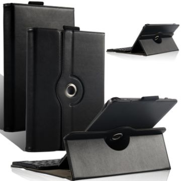 UMIDIGI G1 Tab 10-11" Universal 360 Rotation Leather Case Black - 1