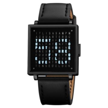 SKMEI Men's Square Electronic Watch, Black Leather Band, Multi-function - 1