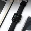 SKMEI Men's Square Electronic Watch, Black Leather Band, Multi-function - 3