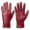 Women's Red Sheepskin Wool Fleece Lined Touchscreen Snow Gloves, Size M - 1