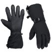 Unisex Winter Ski Snow Gloves - Five-Finger Black (M) for Outdoor Sports - 1
