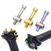 Titanium Alloy Bicycle Seat Post Locking Screws M6x30 Gold - 9