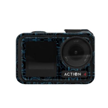 DJI Action 4 Motion Camera Stickers - AC4-12 Circuit Blue Frame - 1
