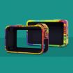 DJI Action 4 Camera Stickers - AC4-16 Snake Scale Green Frame - 4