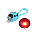 Ladybug LED Bicycle Headlight - Blue Shell, Red Light, Silicone - 1