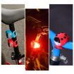 Ladybug LED Bicycle Headlight - Blue Shell, Red Light, Silicone - 8