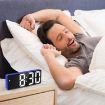 JX012 Green LED Electronic Clock: Battery & Plug-in Bedside Alarm - 8