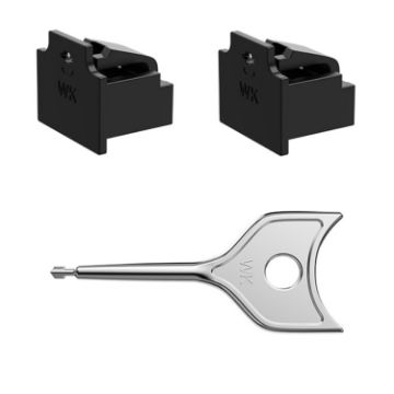 RJ45 Network Port Safety Plug Dustproof Lock, Black 2 Plugs + 1 Key - 1