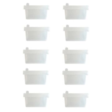 USB 2.0 Female Port Dust Plug Set - 10pcs Transparent Silicone Cover - 1