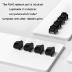 RJ45 Network Port Dust Plug Set - 10pcs Yellow Cable Protection Cover - 4