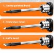USB Digital Display Soldering Iron Set, 5-Speed Temp, 3 Heads, Gray - 5