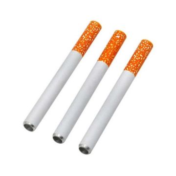 78mm 3pcs Aluminum Alloy Cigarette Shape Mini Metal Pipe Smoking Accessory - 1