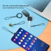 USB-C Charging Port Dust Plug & Lanyard Cleaning Brush Set - Black - 7