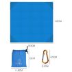 AOTU AT6238 Ultra-thin Pocket Beach Mat 153x143cm - Blue Picnic Mat - 3