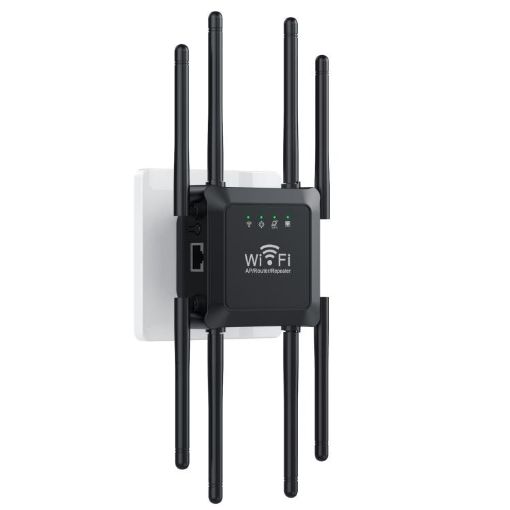 U18 300Mbps 2.4G WiFi Repeater Signal Amplifier 8 Antennas US Plug - 1
