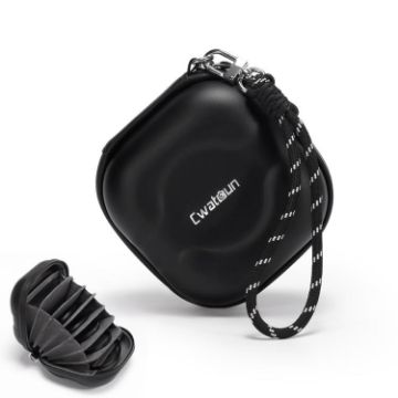 Cwatcun D164 Black Small Filter Organizer Camera Lens Protection Bag - 1