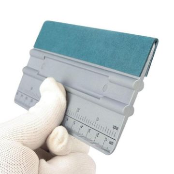 19cm Auto Film Scraper with Scale - Dark Gray Wallpaper Tool - 1