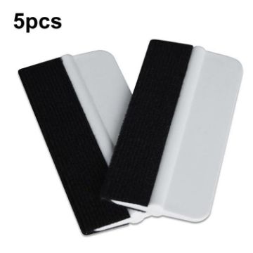 5pcs White Felt Car Film Tool Anti-scratch Small Scraper Set - 1