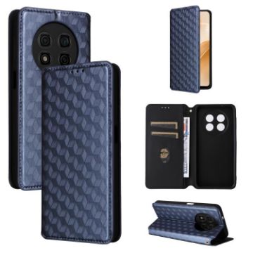 Ulefone Note 15 Blue Flip Leather Phone Case with Cubic Grid Texture - 1