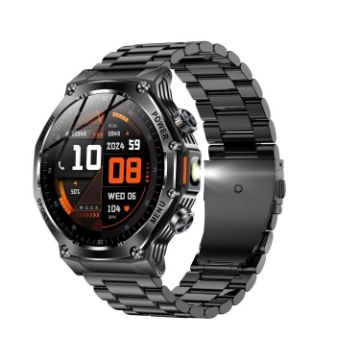 AK82 BT Call Smart Watch - Blood Oxygen/Pressure/Heart Rate Monitor, Space Gray - 1