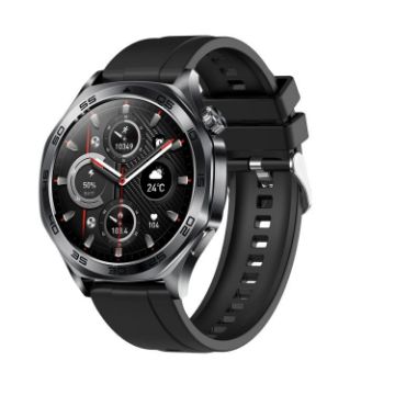 AK83 Smart Watch, BT Call, Blood Pressure/Heart Rate Monitor, Black Silicone - 1