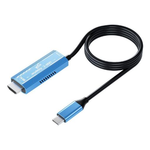 YCE-V286A Type-C to HDMI2.1 8K Adapter Cable - Blue - 1