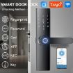 Z17 Tuya Smart WiFi Fingerprint Password Door Lock, 16cm Black - 2