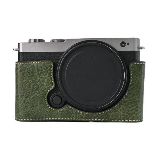 Panasonic LUMIX S9 Green Litchi Texture PU Leather Camera Half Case - 1