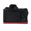 Nikon Z6III Wine Red Litchi Texture PU Leather Camera Half Case Base - 3