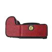 Nikon Z6III Wine Red Litchi Texture PU Leather Camera Half Case Base - 4
