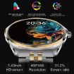 H78 Smart Watch 1.43" AMOLED IP67 Waterproof BT Call Silver/Brown - 4