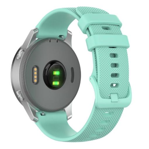 18mm Teal Silicone Watch Band for Garmin Venu 2S/Move 3S/Active S - 1