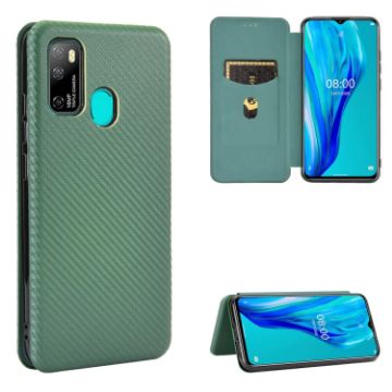 Ulefone Note 9P Green Flip Case: TPU+PC+PU Leather, Card Slot & Lanyard - 1