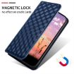 Huawei nova 14 5G Blue Flip Leather Phone Case with Cubic Grid Texture - 6