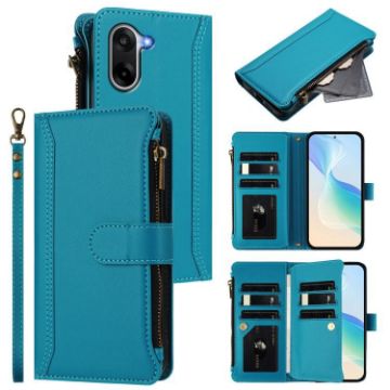 OnePlus Ace 5 Racing Case: Magnetic Closure, 9 Card Slots, Turquoise - 1