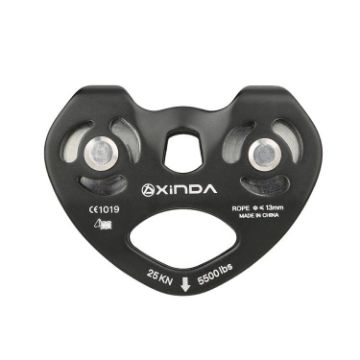 XINDA XD-Q9676 Outdoor Double Axle Pulley, Black - Slip Rope Transport - 1
