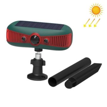 Outdoor Solar Alarm Infrared Sensor Animal Repeller N911Y (Red) - 1
