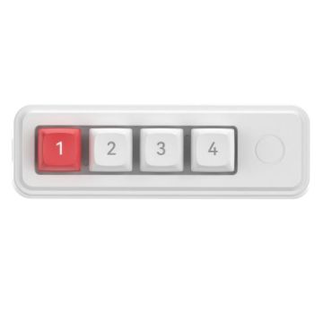 MKESPN 4-Key Macro Mechanical Gaming Keyboard, USB-C, RGB Backlit, White - 1