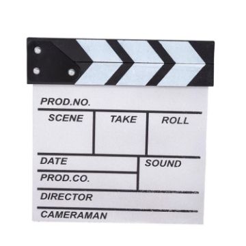 Small White Wooden Director Board for Video Movie Scene Recording Props - 1