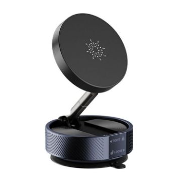 Magnetic Car Phone Holder - T20 Folding Stand for Center Console (Black) - 1