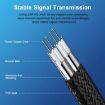 0.5m SATA3.0 Aluminum Foil Shield Braided Hard Drive Power Cable (Black) - 5