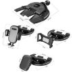 CD Slot Mobile Phone Holder, Automatic Lock, Black - Car Navigation Mount - 2
