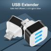 3-Port USB 2.0 Hub Expander - Black - 4