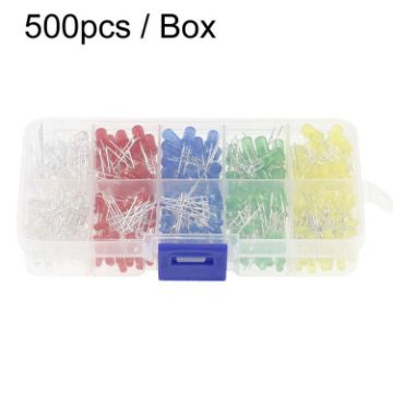 F3 LED Boxed Set - 500pcs, 5 Colors Light Emitting Diodes - 1