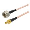 50cm F Male to CRC9 Male Coaxial RF Cable RG316 Jumper  - 1