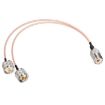UHF Female to Dual Male Adapter Cable 20cm SO239 to PL259Y 1 In 2 - 2