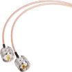 15cm UHF Male to Dual UHF Male Splitter Cable SO239 to PL259Y RG316 Adapter - 2