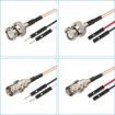 BNC Male to Dual DuPont Female RG316 RF Test Adapter Cable 0.5m - 2
