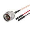 N Male to Dual DuPont Female RG316 RF Extension Cable 0.5m Adapter - 1