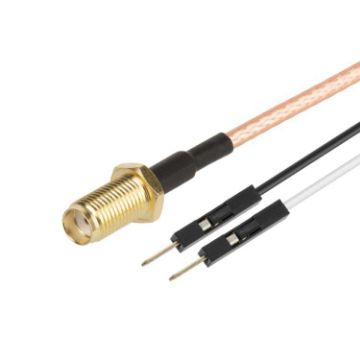 SMA Female to Dual DuPont Male RG316 RF Extension Cable 0.5m Adapter - 1